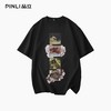PINLI品立2025夏季新款男士圆领落肩印花短袖T恤上衣BG252111019 商品缩略图4