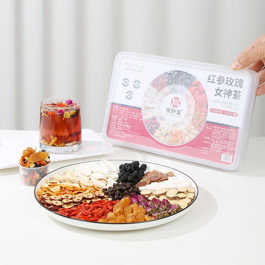茯济堂 红参玫瑰小罐茶225克 商品图2
