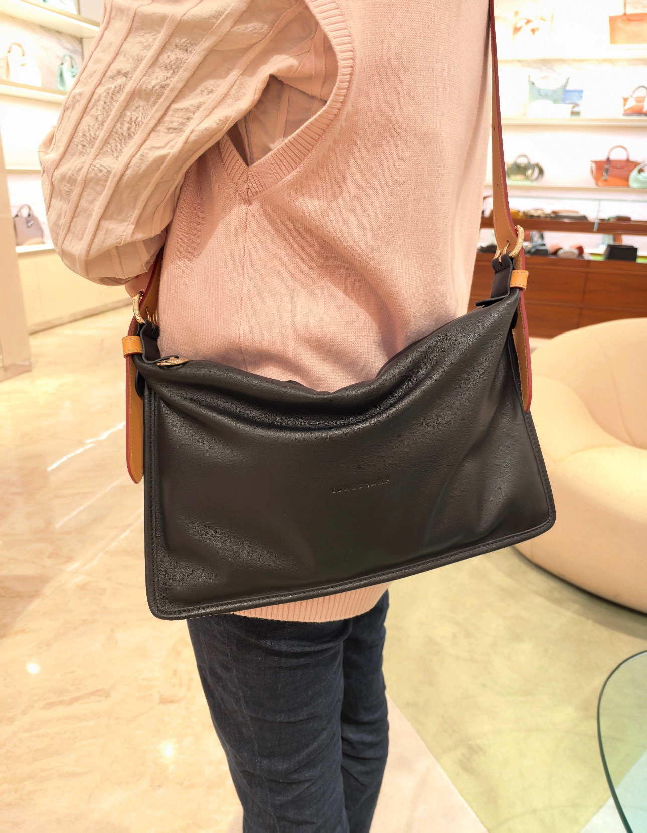 珑骧smoothie真皮中号单肩斜挎包032502