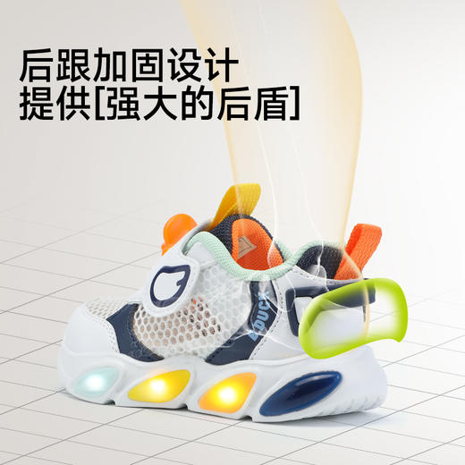 B.Duck小黄鸭童鞋女童运动鞋夏季透气儿童网面鞋宝宝鞋子23-30 B1686831 商品图4