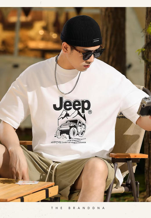 【YW】无忧购韩版简约字母印花230g纯棉百搭宽松休闲男士T恤（截单后3-5天发货) 商品图7