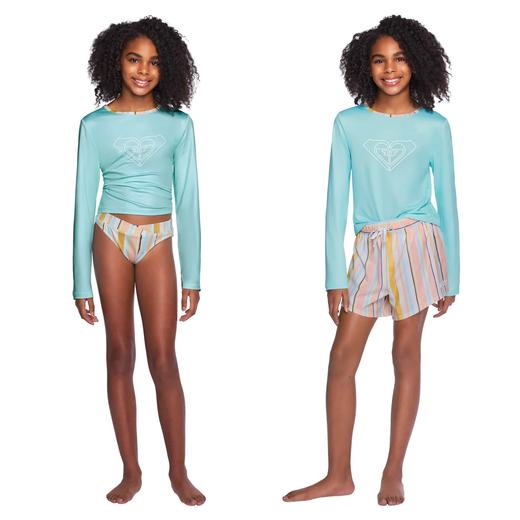 Roxy 澳洲户外运动品牌 女孩泳衣套装3件套只要￥280直邮到手，UPF50防晒 商品图0