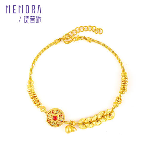 【新品首发】黄金八宝罗盘手链 五帝币足金盘缠手链葫芦手串女士礼物【按克计价黄金2】MEMORA诗普琳GB305601 商品图5