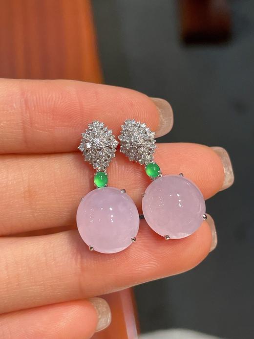 紫罗兰蛋面耳坠 商品图3