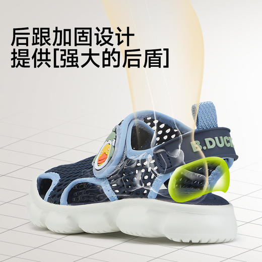 B.Duck小黄鸭童鞋夏季男女童儿童凉鞋24-30 B2686844 商品图4