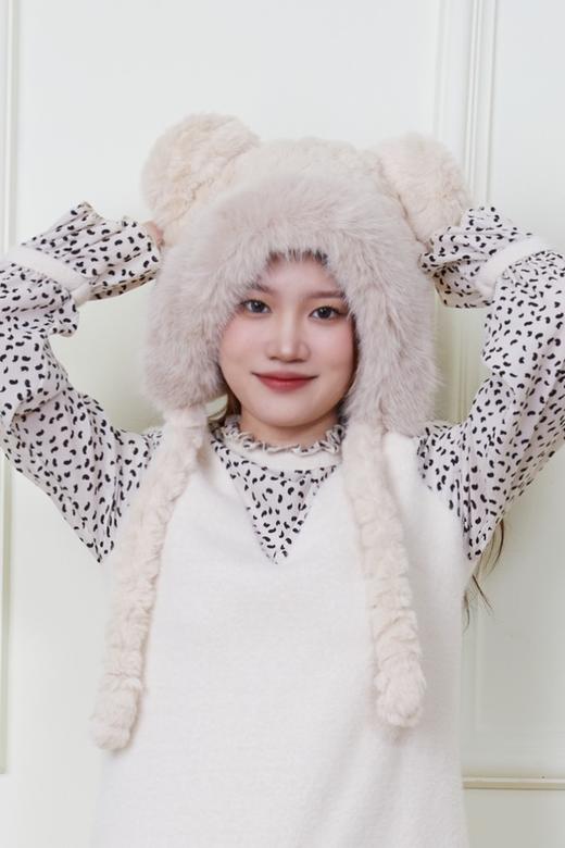 Say Something 小熊毛绒护耳帽 19927 商品图1