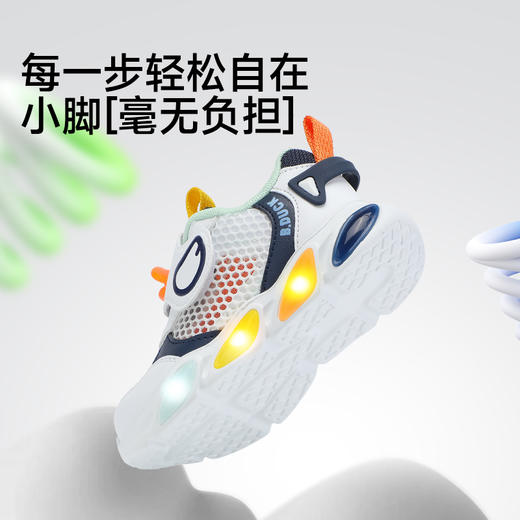 B.Duck小黄鸭童鞋女童运动鞋夏季透气儿童网面鞋宝宝鞋子23-30 B1686831 商品图3