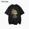 PINLI品立2025夏季新款男士唐老鸭烫画烫钻圆领短袖T恤潮牌上衣BG252111034 商品缩略图4