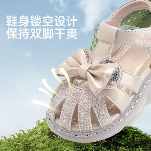 B.Duck小黄鸭童鞋女童凉鞋夏季透气儿童公主鞋宝宝沙滩鞋22-26 F2686878 商品图2