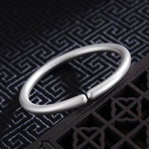 子佩集S999银【荷情莲意】手工纯银手镯原创设计【55023214】2503 商品图4