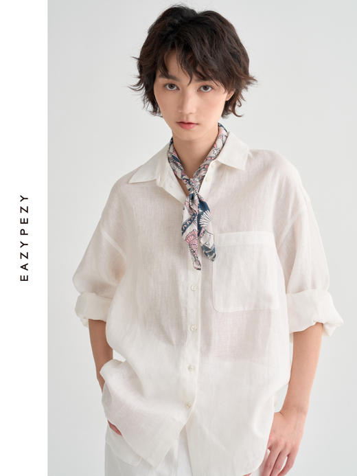 25SS 亚麻经典男朋友衬衫 商品图0