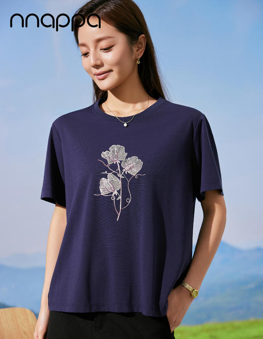 亮珠风铃花宽松女上衣CA7322 商品图0