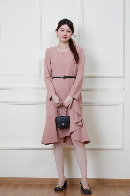 ESTACIA 黑色细款金属圆扣皮质腰带 19949 商品图2