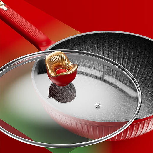 都市太太_富仑炒锅_30cm陶瓷不粘锅、燃气灶电磁炉通用【K】 商品图1