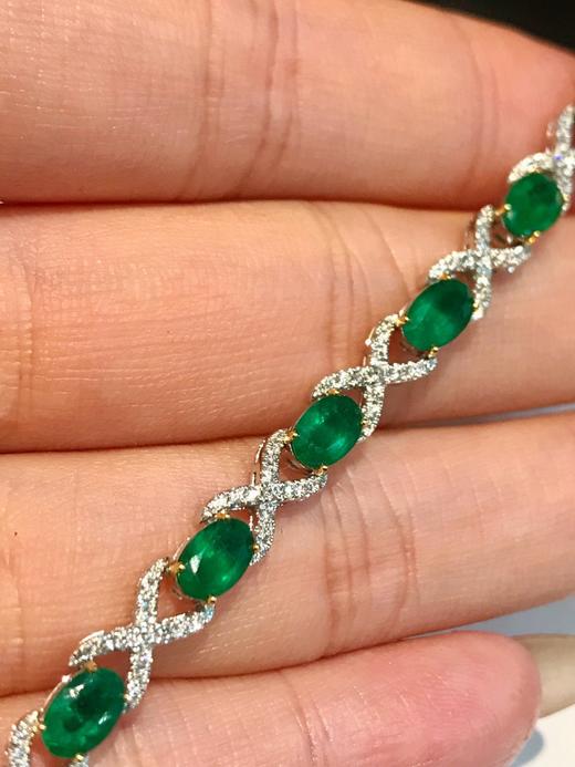 5.84ct刻面祖母绿手链 商品图3