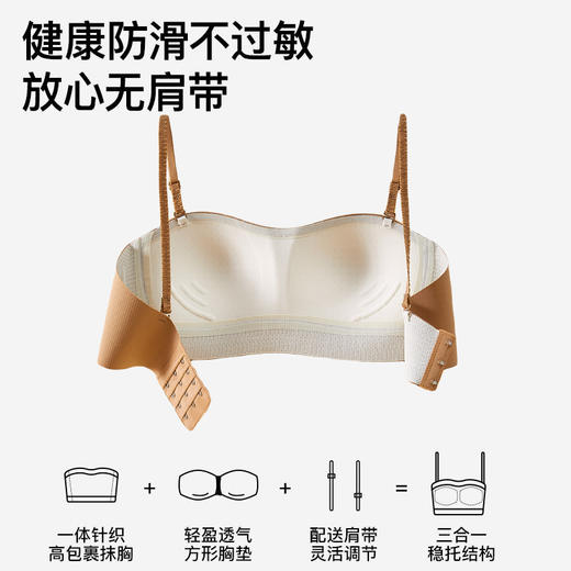 UDIA Lab无肩带内衣 一衣三穿 360°科技防滑 透气得很一点不闷 夏天秋天吊带露肩裙礼服伴侣 透气防滑 高颜值抹胸！ 商品图2