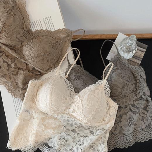 法式桑蚕丝蕾丝内衣｜轻薄聚拢又透气 杯罩一体 舒适面料无痕下摆 低调素雅好搭配 多色可选 商品图3