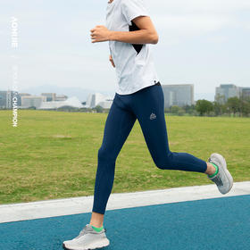 奥尼捷新款运动紧身长裤越野跑步骑行长裤吸湿耐磨黑色运动健身裤FM5121