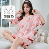 夏季睡衣女带胸垫短袖短裤家居服套装学生卡通凉爽免穿内衣可外穿2025 新款夏季睡衣 商品缩略图3