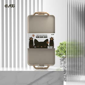 都市太太（DStt）_都市太太馋猫轻油炙烤盘麦饭石不沾电烧烤炉无烟烤盘韩式长方形电热不粘烤肉铁板烧_白色_1层