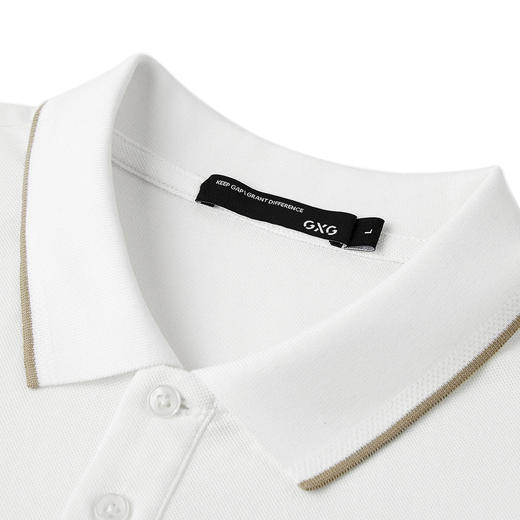 GXG男装 2024年夏季男士双色休闲简约口袋拼接polo衫男短袖 商品图3