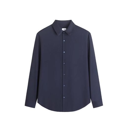 HIM漢崇 男士商务正装衬衫简约珠光扣宴会婚礼长袖衬衣 2025夏季 商品图4