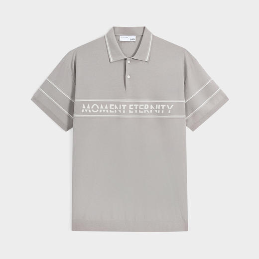 GXG男装 条纹字母提花polo衫男 翻领T恤POLO衫 夏季热卖G24X242054T恤 商品图4