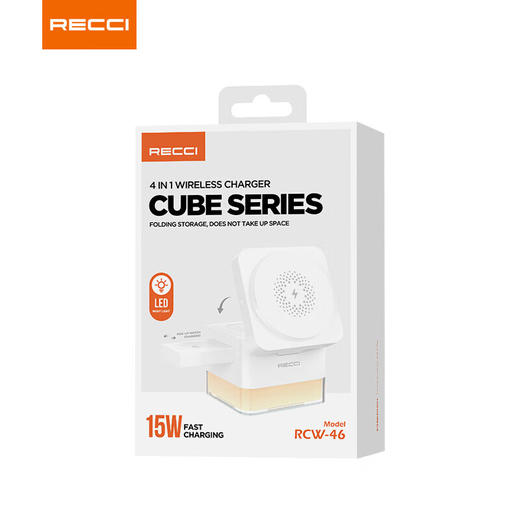 RECCI锐思RCW-46无线充电器魔方四合一可同时充手机手表耳适用苹果安卓 商品图8