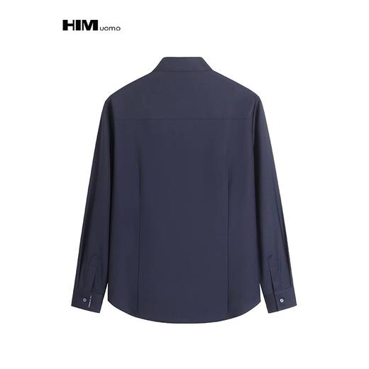 HIM漢崇 男士商务正装衬衫简约珠光扣宴会婚礼长袖衬衣 2025夏季 商品图1