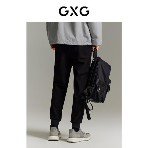 GXG男装  黑色简约休闲针织长裤宽松舒适束脚裤 秋季热卖GEX10216213 商品图3