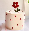 【优品系列】--【爱心小红花】送女孩、女友生日蛋糕 商品缩略图0