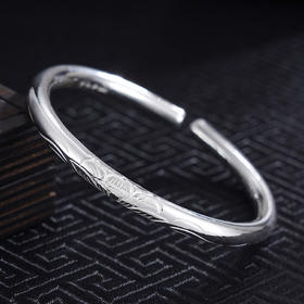 子佩集S999银【冰心素蕊】手工纯银手镯原创设计【55023128】2503