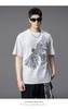 PINLI品立2025夏季新款男圆领猫头鹰烫画短袖T恤上衣BG252111022 商品缩略图6