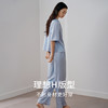 19姆米重磅真丝睡衣女100%桑蚕丝短袖长裤睡衣宽松家居服金三塔  YSFFB402 商品缩略图3