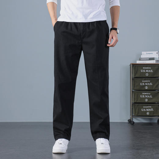 纯棉男士商务休闲通勤直筒透气长裤 商品图3