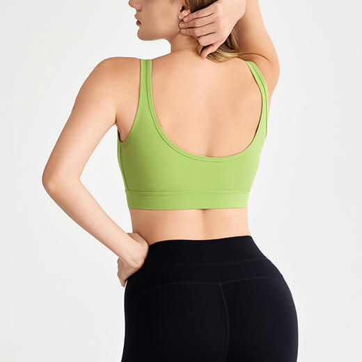 【限时秒】YOGACODE【火树银花系列】莱卡裸感运动内衣女固定杯外穿出街健身文胸DWB115427 商品图3