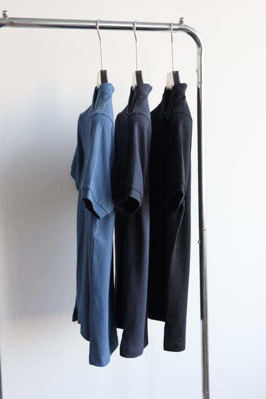 BA11Y 字母刺绣 丝光拉架珠地翻领短袖T恤 TX414 商品图1