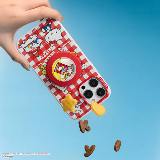 【零食天堂】晃晃麦片盒 PopSockets x Hello Kitty 合作系列 POPGRIP泡泡骚手机粘贴式气囊支架 Tidepool流沙系列 撞色 凯蒂猫 食物 卡通 商品图1