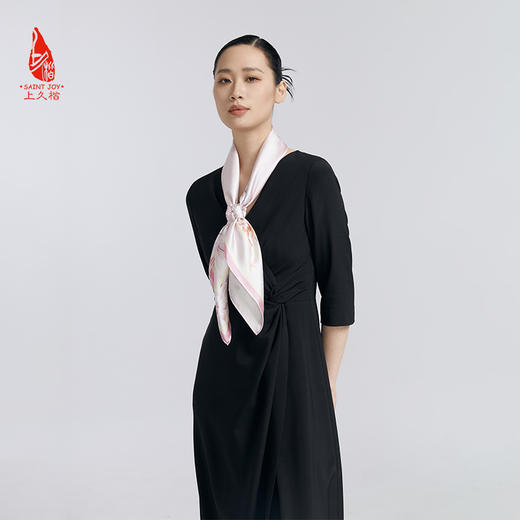 SAINTJOY/上久楷 真丝方巾 幽兰丝蕴  FJS24017 商品图1