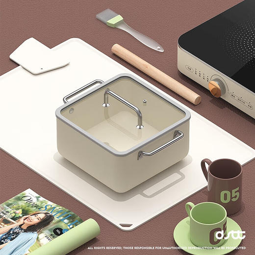 DStt都市太太悦厨苏派五件套炖锅食品级揉面垫切面板擀面杖硅胶刷套装 商品图0