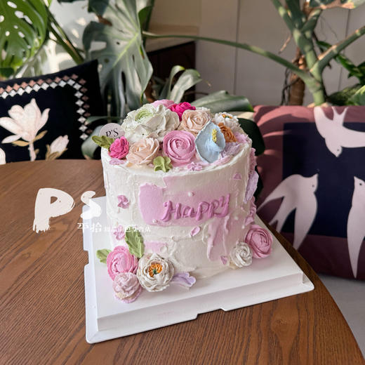 豆沙裱花蛋糕（每次都有些区别） 商品图1