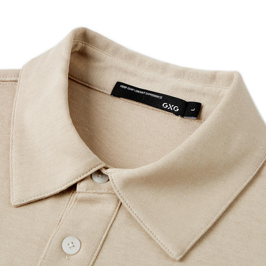 GXG男装 2024年夏季热卖植绒印花宽松休闲翻领polo衫男短袖 商品图3