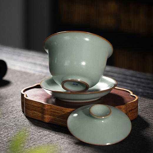 问鼎汝窑澜清盖碗（缺货） 商品图3