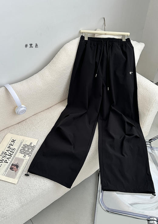 【YW】无忧购无忧购美式复古小刺绣工装裤女慵懒宽松休闲运动裤阔腿裤H-1729（截单后3-5天发货) 商品图8