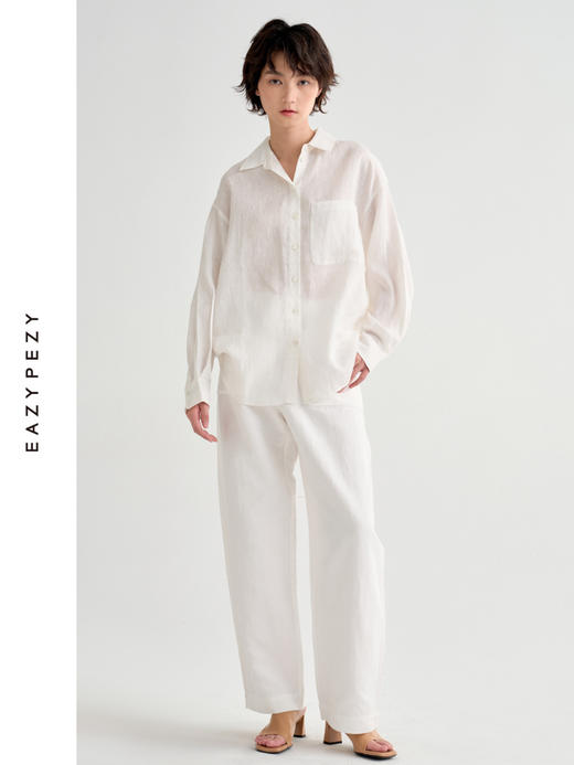 25SS 亚麻经典男朋友衬衫 商品图3