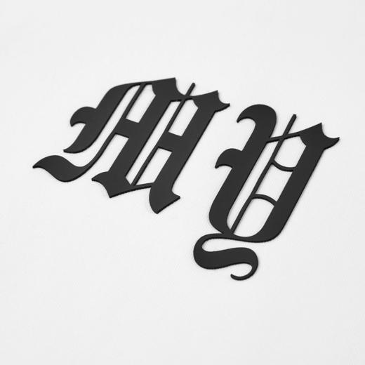 GXG男装 拼接短袖男2024夏季热卖字母印花T恤#G24D442597 商品图4