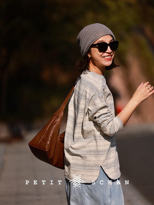 PETIT SCHAN小闪 #082 idealism 唯心主义 棉麻镂空针织堆堆帽 商品图4