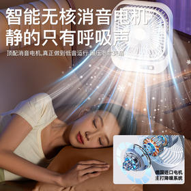 【桌面数显风扇】大风力电风扇家用办公室 小风扇充插两用上下摆动循环扇