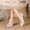 ZHR则则气质法式婚鞋女2025新款订婚新娘百搭宴会鞋水钻伴娘单鞋 商品缩略图9