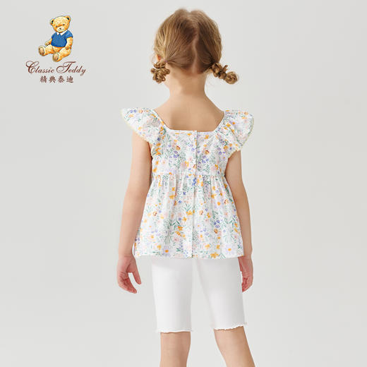 【两件套】【90-130】【精典泰迪】女童夏季清爽无袖背心短裤套装 商品图9